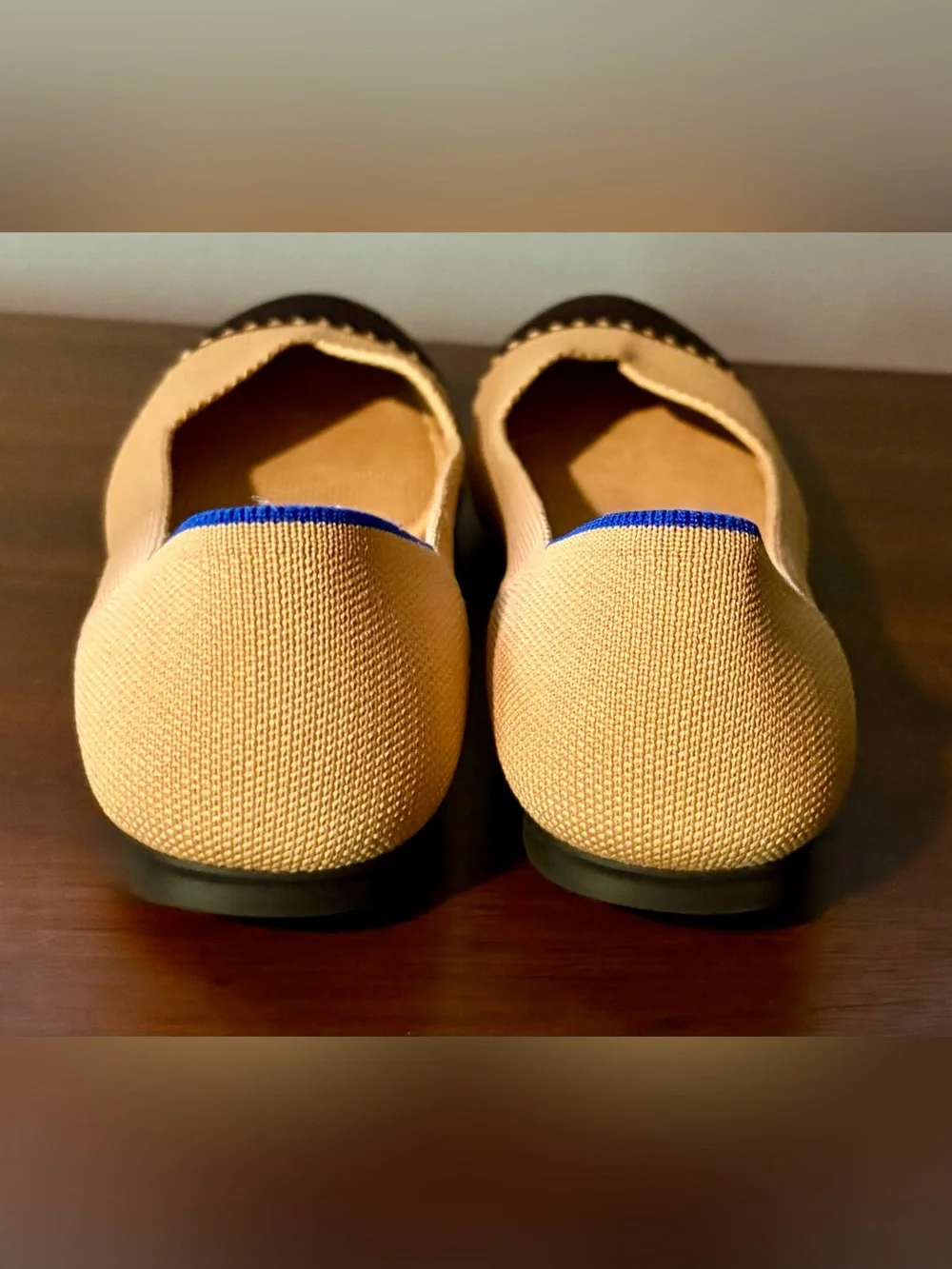 Rothy’s The Point Camel Captoe Knit Ballet Flats - size 7.5